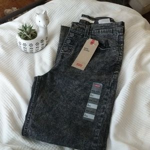 👖Acid Wash Dark Grey Mom Jeans LEVI'S 👖